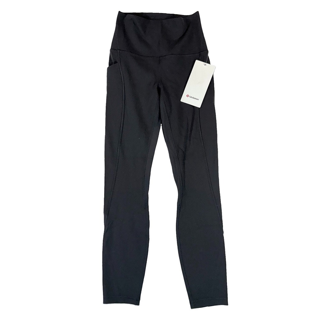 NWT Lululemon Align High Rise Pant 25" Pockets Black Leggings Size 4 NEW $128